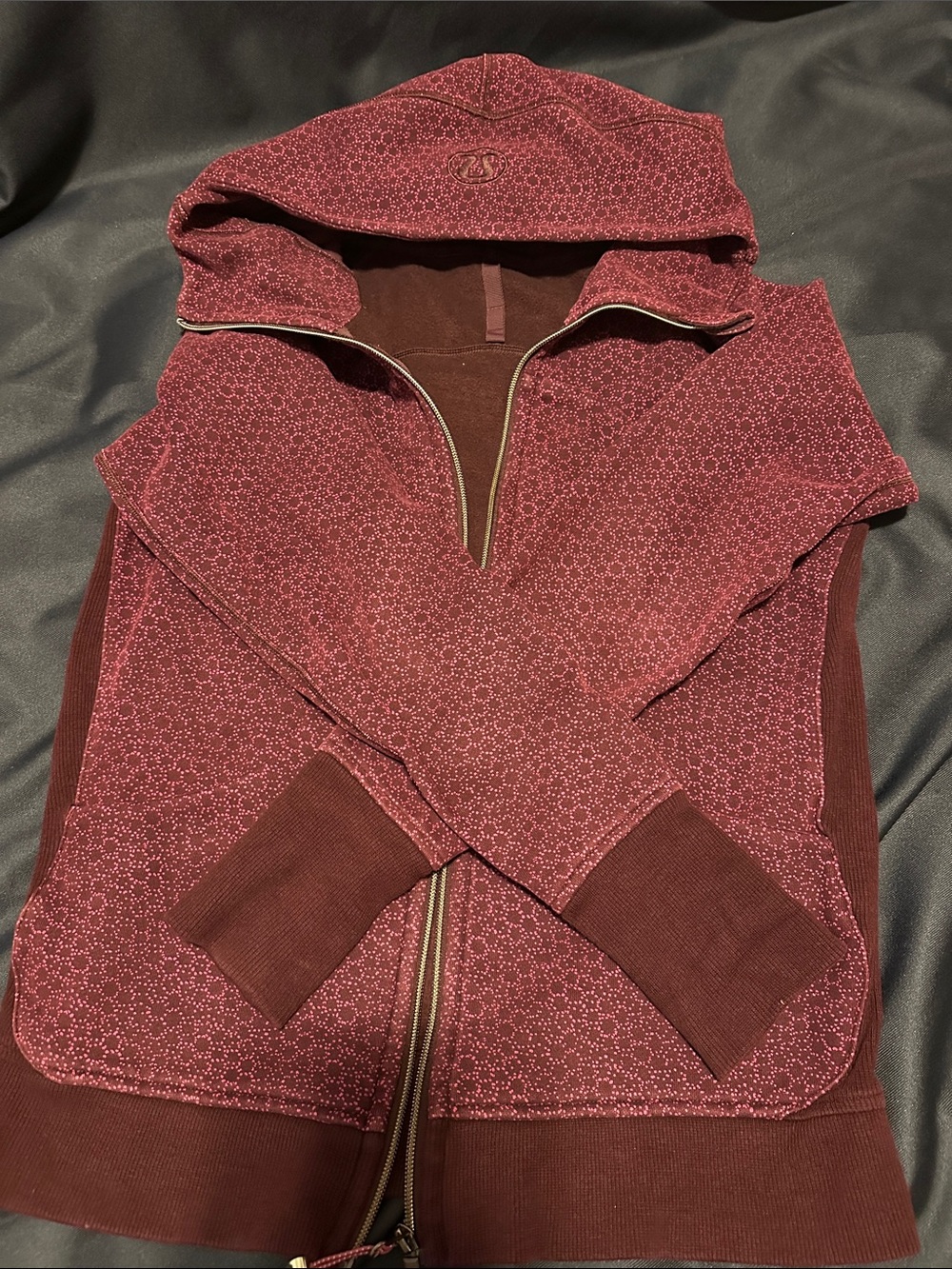 Lululemon Maroon Zip-Up Hoodie